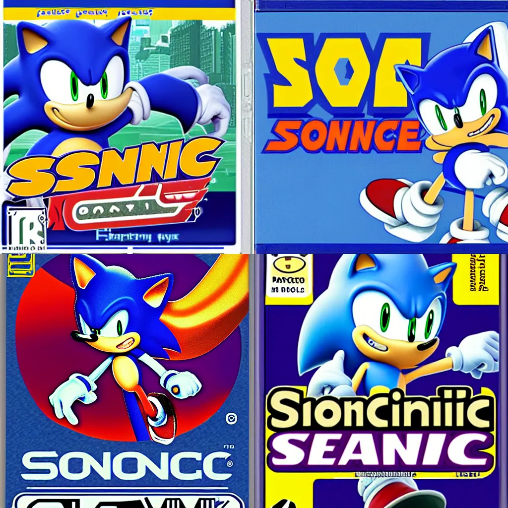 Prompt: official sonic in purgatory box art game boy advance, game boy advance logo on the left, box art