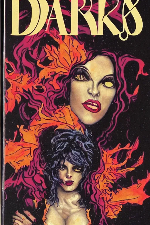 Image similar to book cover for dark witch, 1 9 8 0 s