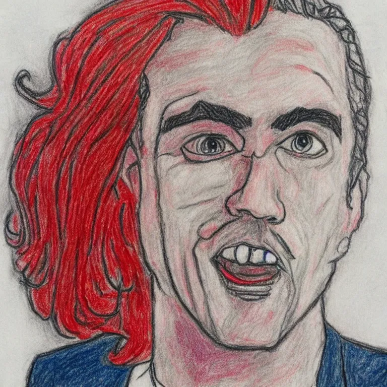 Image similar to jordan peterson drawn by a my little pony fan, crayon on paper