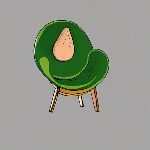 Image similar to avocado armchair cartoon