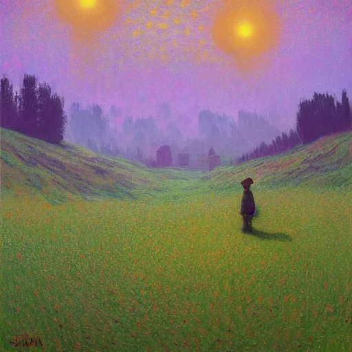 Prompt: “A galaxy by Simon Stålenhag and Claude Monet, oil on canvas”