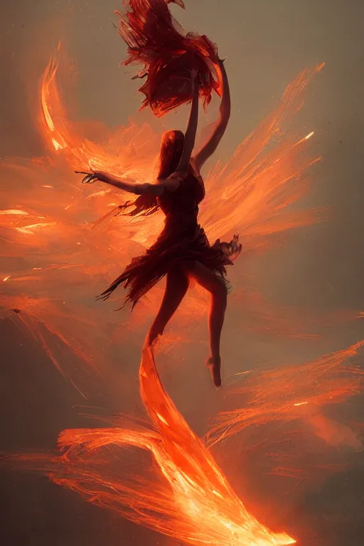 Image similar to fire dancer in the wind by artgem and greg rutkowski, light cone, reimagined by industrial light and magic