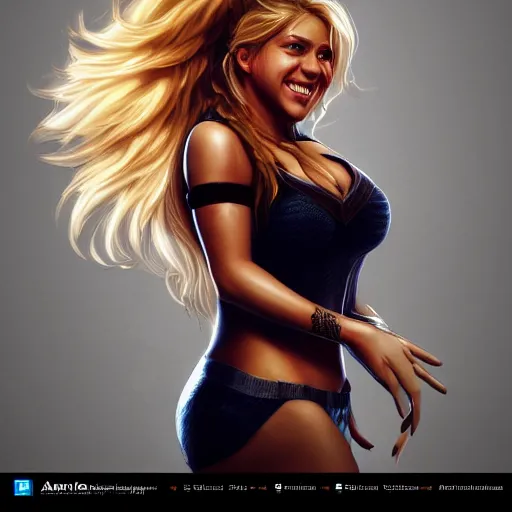 Image similar to shakira trending on artstation