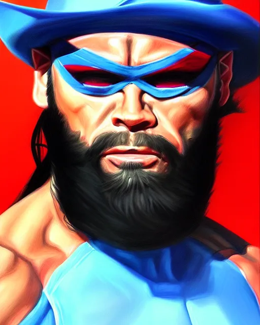 Prompt: realistic painting of randy macho man savage, crying big blue tears, by ultra detailed, character design, concept art, trending on artstation,