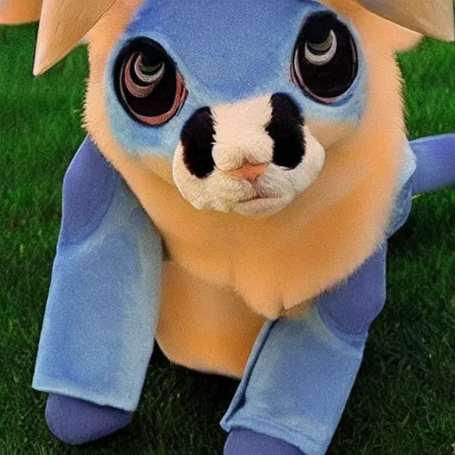 Image similar to a photo of a real life Riolu,Pokemon, real life size