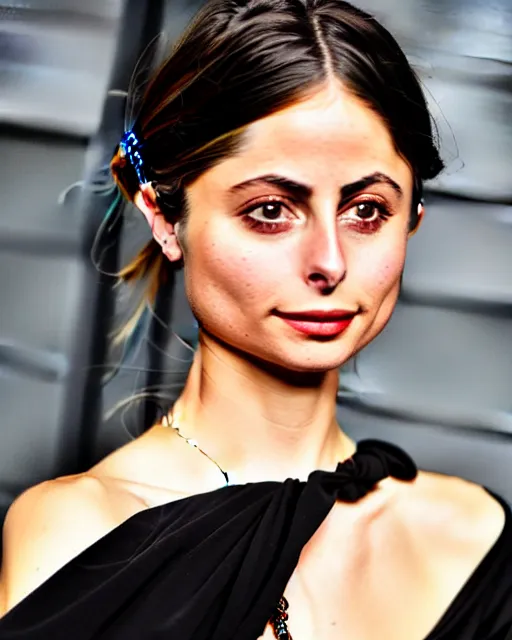 Image similar to style of louise elisabeth vigee le brun : : gorgeous willa holland : : evil witch, swirling black magic, black dress : : symmetrical face, symmetrical eyes : : full body pose : : gorgeous black hair : : magic lighting, low spacial lighting : :