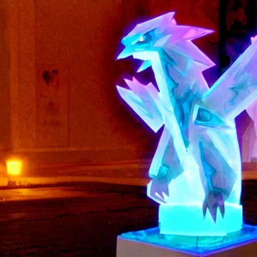 Image similar to ice sculpture of the pokemon zapdos