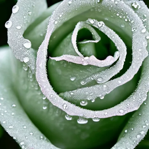 Image similar to dew on a rose, macro, highly detailed, photo