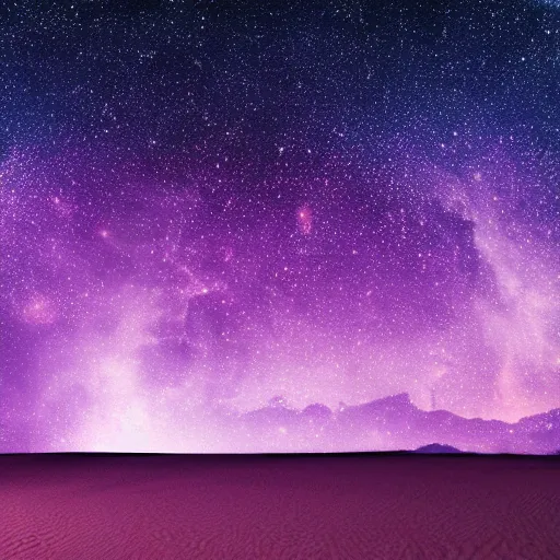 Prompt: beutiful purple stary night, concept art, 4 k, light dust, beach