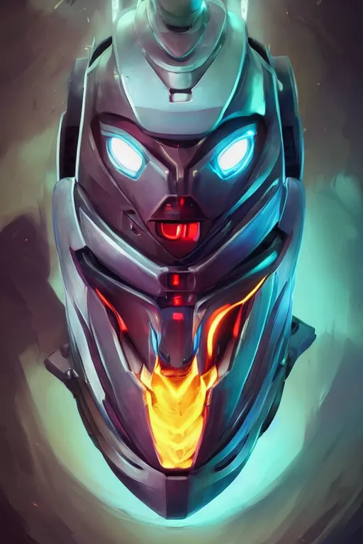 Image similar to epic mask helmet robot ninja portrait stylized as fornite style game design fanart by concept artist gervasio canda, behance hd by jesper ejsing, by rhads, makoto shinkai and lois van baarle, ilya kuvshinov, rossdraws global illumination radiating a glowing aura global illumination ray tracing hdr render in unreal engine 5