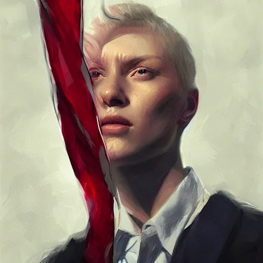 Prompt: american flag lapel pin in the woods, digital art by ruan jia and mandy jurgens and artgerm, realistic face, highly detailed, trending on artstation, award winning