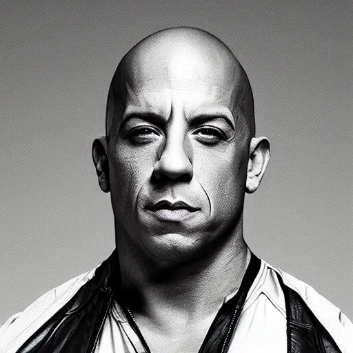 Prompt: vin diesel, logo design, graphic design