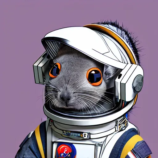 Prompt: a chinchilla in a astronaut suit, 3 d, sci - fi fantasy, intricate, elegant, highly detailed, lifelike, photorealistic, digital painting, artstation, illustration, concept art, sharp focus, art in the style of shigenori soejima