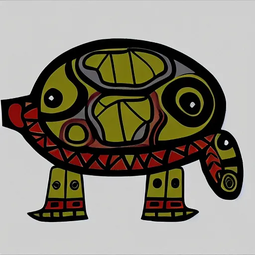 Image similar to turtle. pacific northwest coast, haida gwaii, formline, native art, tribal art, haida, clean, haida, haida