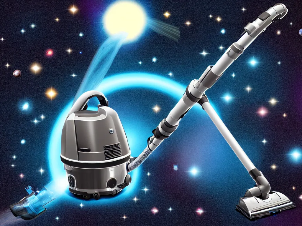 Image similar to intergalactic vacuum cleaner, science fiction, galaxy