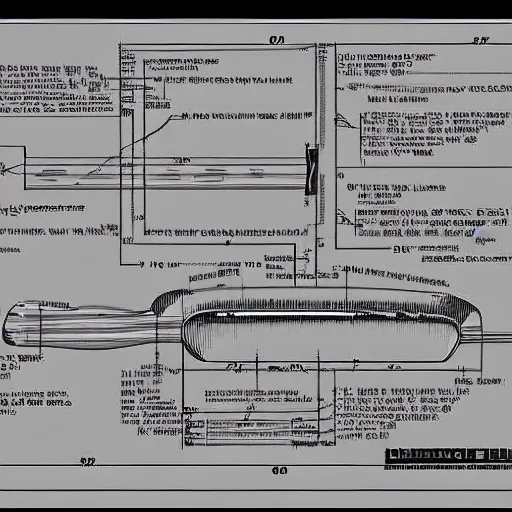 Image similar to a very detailed schematic blueprint of a golf club