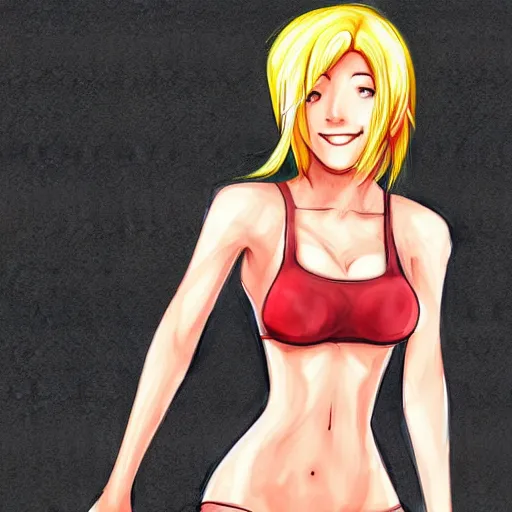 Image similar to Samus Aran\'s casual day at the beach, high quality digital art by Sakimichan