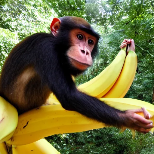 Prompt: POV you are a banana being eaten by a monkey