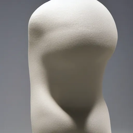 Image similar to modern art, abstract sculpture, woman, white clay, moma, 8 k