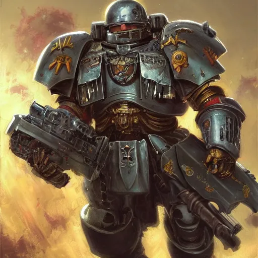 Image similar to Joe Biden as a space marine Primarch, warhammer 40k, closeup character portrait art by Donato Giancola, Craig Mullins, digital art, trending on artstation