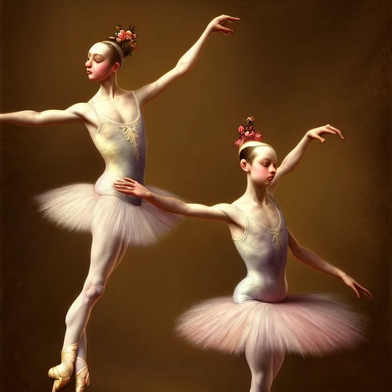 Image similar to epic professional digital art of sweet ballerina accent lighting, painted, intricate, detailed, cheery, fun, effervescent, by roberto ferri, epic, stunning, gorgeous, much wow, much detail, cinematic, masterpiece, unreal engine render