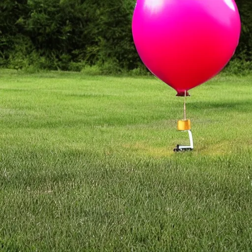 Image similar to air pump pumping up a balloon, bicycle pump, inflating a balloon