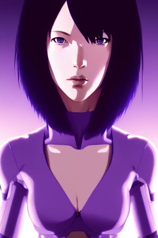 Image similar to a film still portrait of a motoko kusanagi ghost in the shell, finely detailed features : : as motoko kusanagi by pixar : : by ilya kuvshinov, rossdraws, artgerm, maxim cover, octane render, cgi, volumetric lighting, anti aliasing, raytracing : :