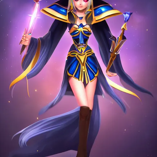 Image similar to beautiful dark magician girl, full body, mystical, ultra details, 8 k,