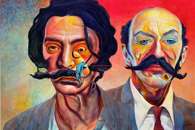 Image similar to portrait of a uncanny painter by Chor Boogie and Salvador Dali collaboration