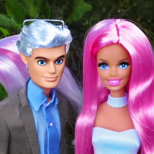 Prompt: Barbie and Ken as Unicorns