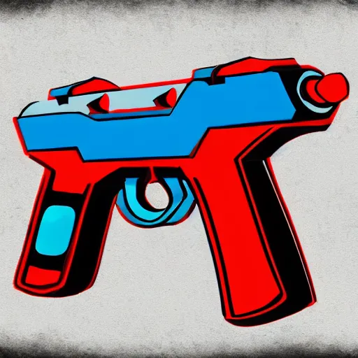 Prompt: a cute chubby gun, stylized, digital art, blue scheme, mobile game, arstation