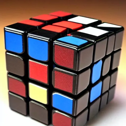 Prompt: a rubix cube made of dark matter