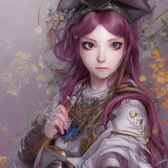 Image similar to studio portrait of neutral good colorful female cleric bard healer as absurdly beautiful, elegant, young sensual anime girl, ultrafine hyperrealistic detailed face illustration by kim jung gi, irakli nadar, intricate linework, sharp focus, bright colors, matte, octopath traveler, final fantasy, unreal engine highly rendered, global illumination, radiant light, intricate environment