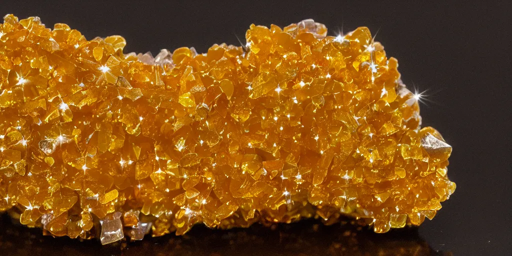 Prompt: 4k photograph of genuine citrine cluster