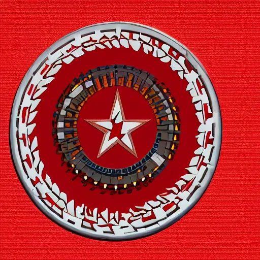 Image similar to flag of the ussr in the style of the flying spaghetti monster, 3 5 mm photography, highly detailed, cinematic lighting, 4 k