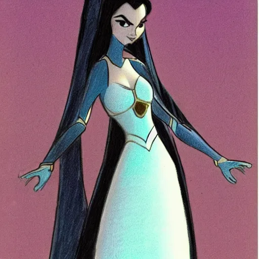 Image similar to milt kahl sketch of victoria justice as princess padme from star wars episode 3