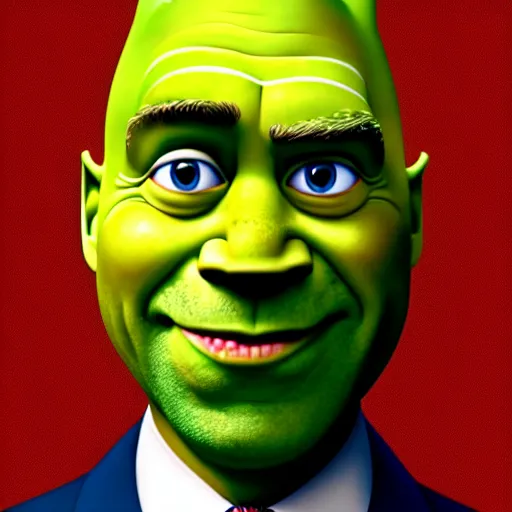 Prompt: joe biden as shrek, 4 k, movie poster, cinematic