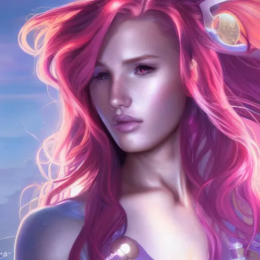 Prompt: ultra realistic illustration, bella thorne as starfire anime, intricate, elegant, highly detailed, digital painting, artstation, concept art, smooth, sharp focus, illustration, art by artgerm and greg rutkowski and alphonse mucha