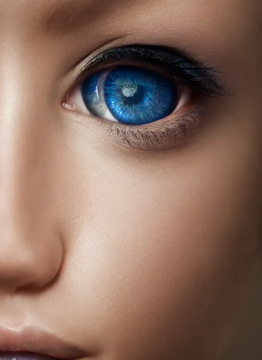 Image similar to portrait of a stunningly beautiful eye,.