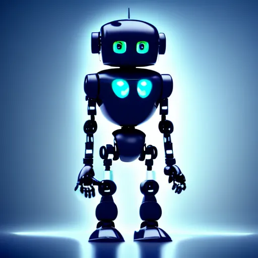 Prompt: a cute little robot. super realistic 8 k render of a dark hooded powerful elegant, cinematic composition