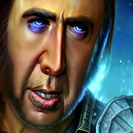 Image similar to nicolas cage in world of warcraft