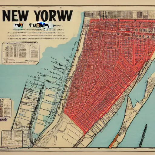 Image similar to Original 1945 map of New York highlights practice of red-lining