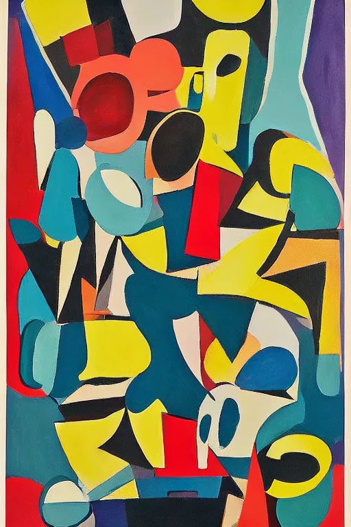 Image similar to mid century modern art by bernard simunovic