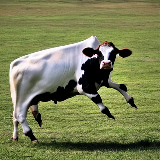 Prompt: a cow falling very fast, high motion blur