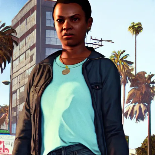 Image similar to emily willis as a character in gtav