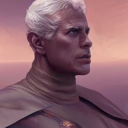 Image similar to yair lapid as dune character, portrait, intricate, elegant, highly detailed, digital painting, artstation, concept art, wallpaper, smooth, sharp focus, illustration, art by h. r. giger and artgerm and greg rutkowski and alphonse mucha