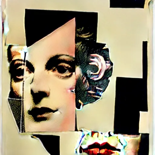 Prompt: a paper collage of a female, frontal portrait, kurt schwitters, richard hamilton, joe webb, chambliss giobbi, lynn skordal, derek gores, barbara kruger, jacques villegle.