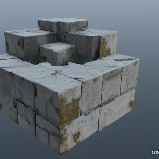 Image similar to a small cube on top of a large cube, unreal engine