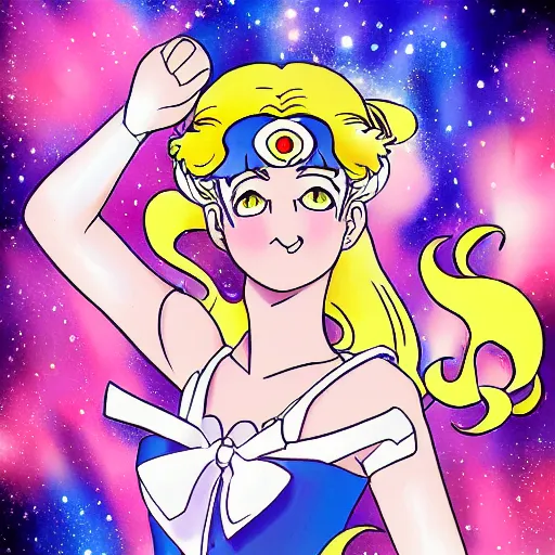 Image similar to sailor moon by peter zumthon