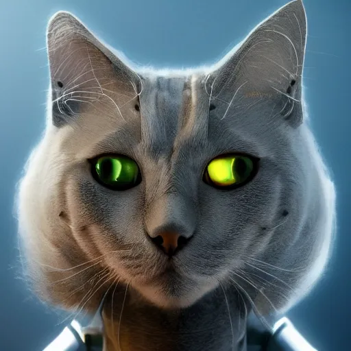 Prompt: profile photo of a robotic cat, 1980s art, Art Station, Trending on Artstation, cgsociety, Pinterest, concept art, cinematic, 8k, hyper detailed, ultra realistic, epic, high resolution, digital art, ultra high quality, sci fi, robot, sharp, 4k UHD, realistic, intricate,